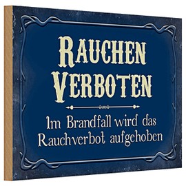 Rauchen Verboten Schild | Vintage-Design | Ideal für Büros und Restaurants | Nostalgischer Look | 20 cm x 30 cm