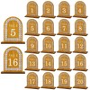 20pcs Wooden Table Numbers, Rattan Arch Table Numbers 1-20 Wedding Reception Table
