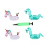 KONTONTY 4Pcs Floating Cup Holders with Inflator Creative Animal Design