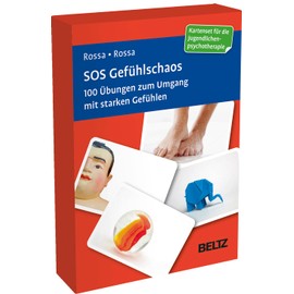 SOS Gefühlschaos: 100 Übungen zum Umgang mit starken Gefühlen. Kartenset für die Jugendlichenpsychotherapie. Mit 12-seitigem Booklet. (Beltz Therapiekarten)