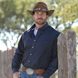 SANSTHS Cowboy Cowgirl Hats for Men Women Suede Hat Wide Brim Felt Hats Western Leather Cowboy Hats for Lover