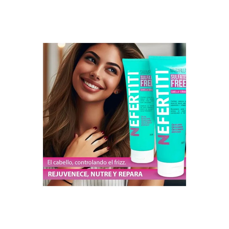 Nefertiti Shampoo Y Mascarilla Sulfate Free Cabello Teñido