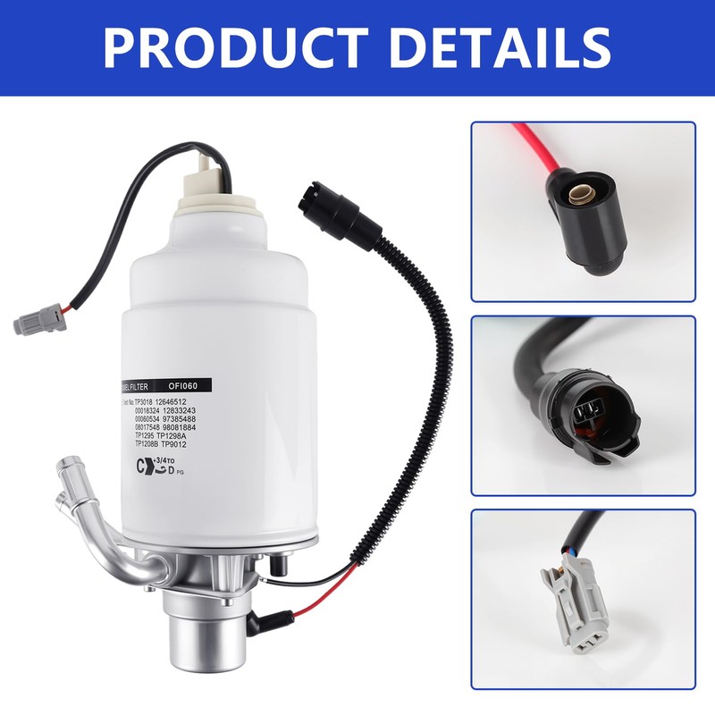 12642623 TP3018 6.6L Duramax Diesel Fuel Filter with Head Assembly