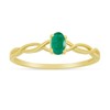 10k Yellow Gold Oval Emerald Ring (Size 6.5)