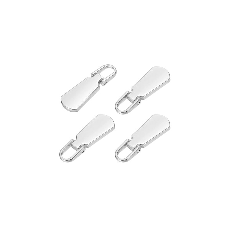 sourcing map 4pcs Zipper Pull, 1.42 Inch Zinc Alloy Zip