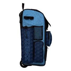 Boombah Rolling Superpack 2.0 3DHC Baseball/Softball Gear Bag - 23-1/2" x 13-1/2" x 9-1/2" - Navy/Columbia - Telescopic Handle - Holds 4 Bats - Wheeled Version