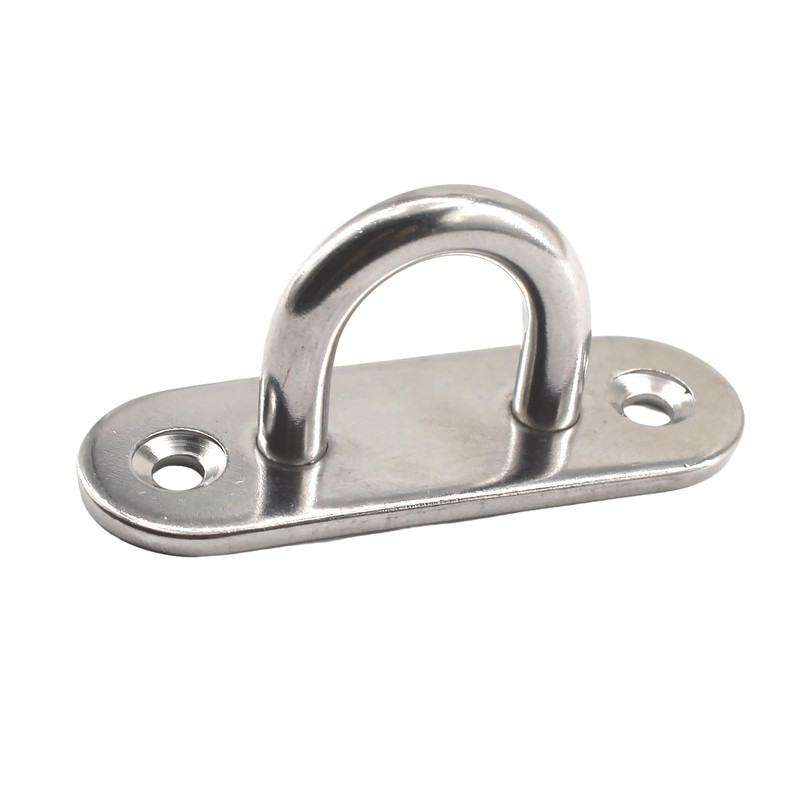 6 Pieces M5 304 Stainless Steel Oblong Pad Eye Plate