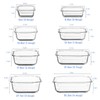 Vtopmart 8 Pack Glass Food Storage Containers with Airtight Lids,