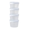 Wham Cuisine Set 4 300ml Round Food Box White Lid-12379,