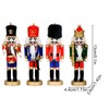 Generisch Nussknacker Weihnachtsdekoration | Holz Nussknacker Soldat | 4er Set