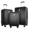 Professional 3-Piece Hardshell Luggage Set Large Capacity Lightweight Expandable Suitcases