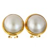 Gold Plated Sterling Silver South Pacific White Mabe Cultured Pearl