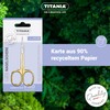 TITANIA Solingen Cuticle Scissors with Tower Tip (Gold-Plated, 9.5 cm)