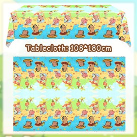 3 Pack Capybaras Party Tablecloth - 108x180cm Capybaras Disposable Table Cover, Cute Animals Themed Rectangular Plastic Disposable Table Cloth for Boys Girls Birthday Capybara Party