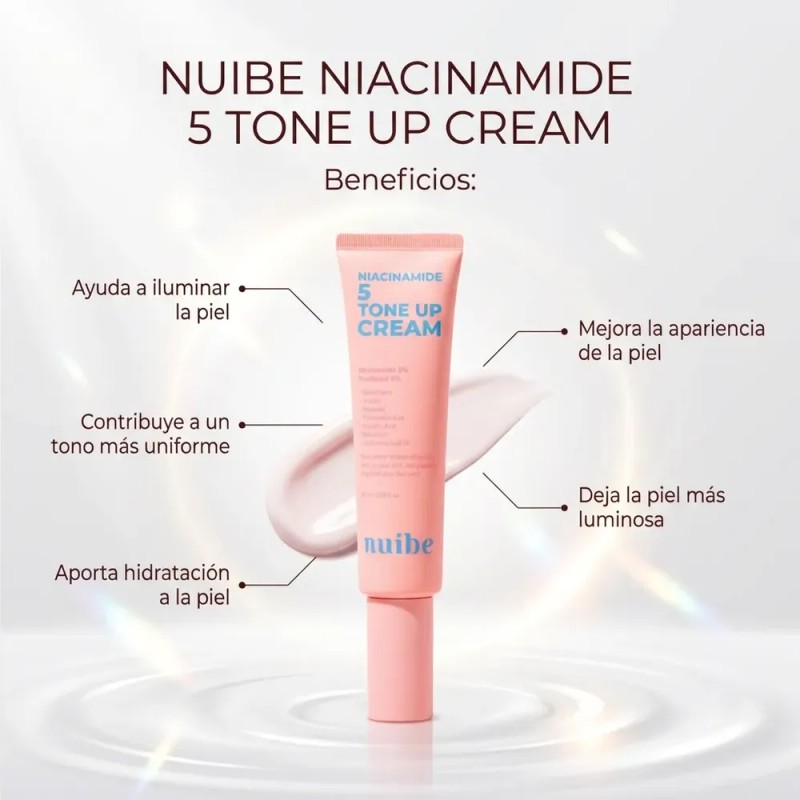 Nuibe Crema Aclaradora Coreana Con Niacinamida Tone Up