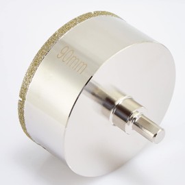 3 1/2 Inch (90mm) Diamond Hole Saw with Pilot Bit, DaduoRi 3.5" Tile Hole Saw with Center Drill Bit for Marble, Granite, Ceramic, Porcelain Tiles, 1-3/8" Depth of Cut for Thick Countertops