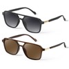 GRFISIA Retro Aviator Sunglasses for Women Men Square Frame Rectangle