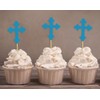Darling Souvenir, Christening Baptism Cupcake Toppers, Dessert Decorations - Pack