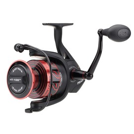 PENN Fierce III Spinning Nearshore/Offshore Fishing Reel, Size 8000, Right/Left Handle Position, 5 Bearings for Smooth Operation, Red, Black