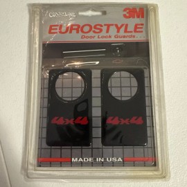 Custom Line 4x4 Black NOS Custom Line Door Lock Scratch Guards Center Cap Decals Vintage