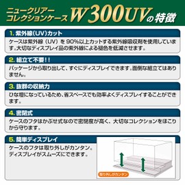 EPOCH Collection Case, New Clear Collection Case, W300UV, Clear, For Ages 15 and Up, Case External Dimensions: 11.7 x 5.3 x 6.4 inches (297 x 135 x 163 mm), Blocks over 90% UV Rays, No Assembly