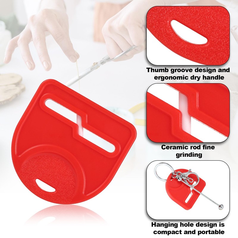 2pcs Scissor Sharpener Tool, Handheld Small Sharpening Scissors Tool Fabric