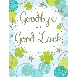 Traditional Occasion Card Goodbye & Goodluck - 8 x 6 inches - Piccadilly Greetings