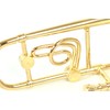 Sunrise Sound House Miniature Musical Instrument Trombone 1/4 Gold