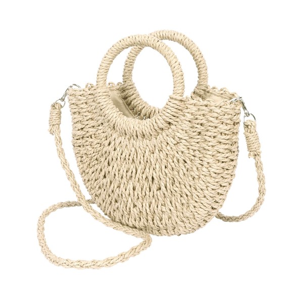 Creaher Straw Beach Bag for Women Hand Woven Beach Tote