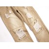 WJWLSKB Men's Ripped Jeans Fashion Loose Patchwork Design Comfortable Jeans(32,3709,Khaki)