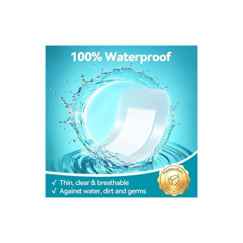 Dimora Waterproof Silicone Bandages for Sensitive Skin - 20 Count