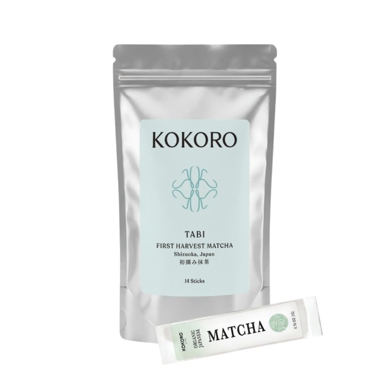 KOKORO LIFE - Tabi Shizuoka Matcha Sticks 14 Sobres Individuales,