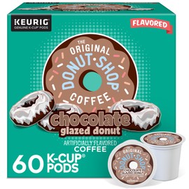 The Original Donut Shop Coffee Chocolate Glazed Donut Keurig Single-Serve K-Cup Pods, Medium Roast Coffee, 60 Count (6 Packs of 10)