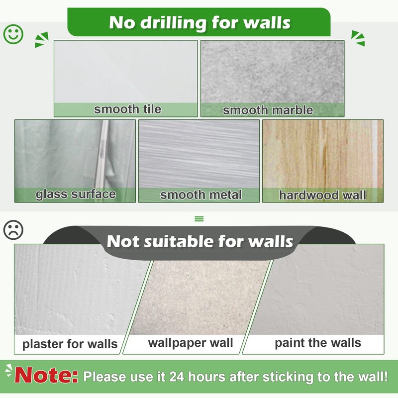 Liitrton Self Adhesive Towel Bar No Drill Hand Towel Hanger