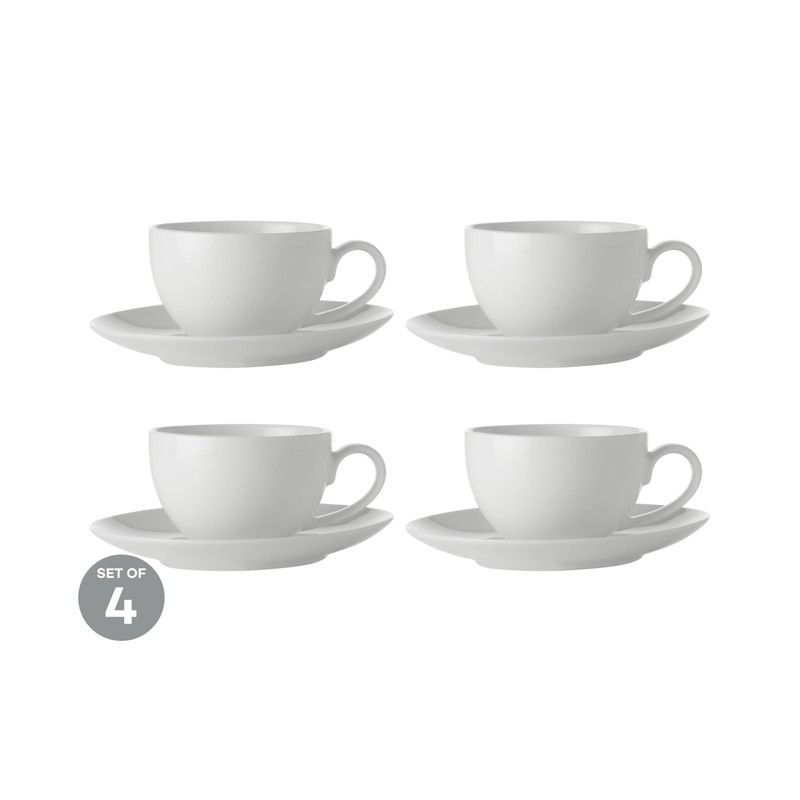 Maxwell & Williams White Basics Coupe Demi Cup and Saucer,