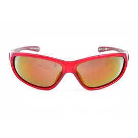 Beach Force Genuine Polarised Sport Sunglasses, Fire Iridium Lenses Sunglasses For Men`s Women`s Cycling Outdoor Sport UV400 Protection Anti Glare Ultra Light Red Frame