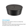 sourcing map Rubber Tapered Plug 54mm to 64mm with Hole