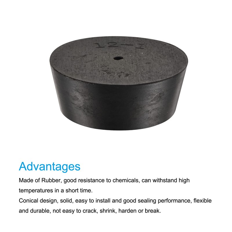 sourcing map Rubber Tapered Plug 54mm to 64mm with Hole