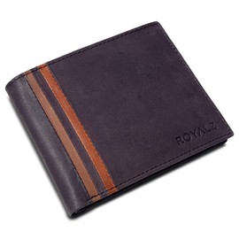 ROYALZ Leather Wallet for Men Vintage Wallet 8 Card Slots Vintage, Ancona Brown, Vintage