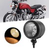 35W Retro Motorcycle Headlight Grill Lens Cover 1750lm High Brightness