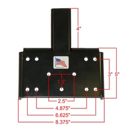 Rigid Hitch ATV/UTV Winch Mounting Plate for 2 Inch Receivers - Made in U.S.A.