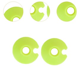 F Fityle 2X Hiking Poles Basket Replacement Parts, Walking Sticks Replacement Tip Protectors, Snow and Mud Baskets for Camping, Green