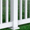 Aiwaiufu 2″ x 3.5″ White Vinyl Fence Brackets, Slotted Handrail