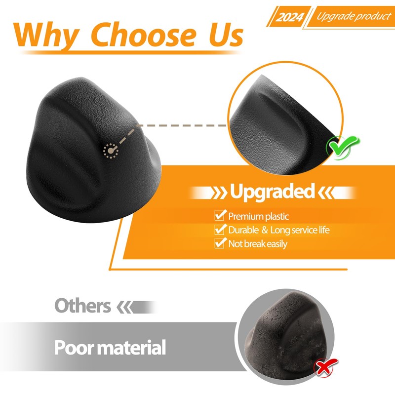 2 Pcs Upgraded S99360232 Range Hood Knob Replacement for Broan