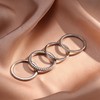 Florideco Stackable Silver Rings for Women - Silver Plated Stackable