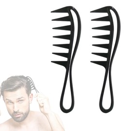 JUGUTA Pack of 2 Curling Comb, Hair Comb for Rurly Hair, Afro Comb, Anti-Static Comb for Home Salon, Hairdressing Comb, for Various Types of Hair