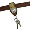 Harako Pony Leather Belt Loop Keychain Holstein 1 Dollar Concho,