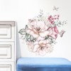 Mestiker Wall Sticker, Pink, Flowers, Painting Style, Rose Flowers, Plants,