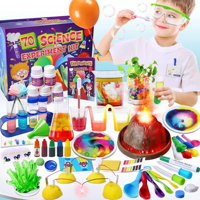 UNGLINGA 70 Kit De Ciencia Experimentos De Laboratorio Niños Unglinga