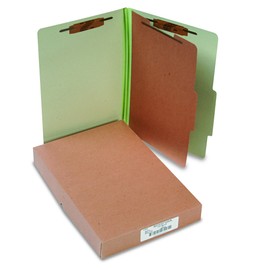ACCO ACC16044 Pressboard 25-Point Classification Folders, Lgl, 4-Section, Leaf Green